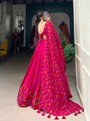 Radiate Charming Tussar Silk Floral Printed Lehenga Choli