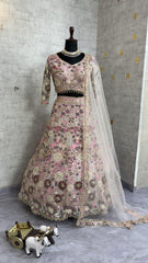 Party-wear Premium Quality Soft Net Coding Sequins Work Lehenga Choli