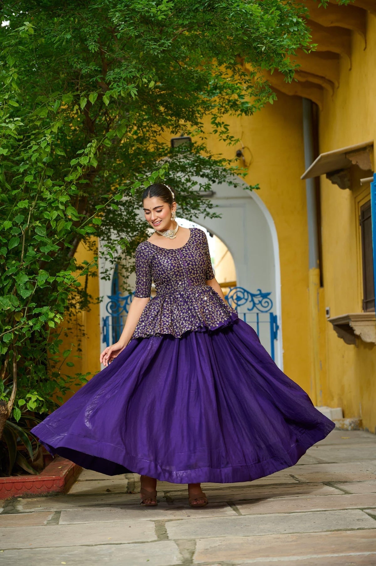 Designer Fendy Silk Sequence Embroidered Ready-made Lehenga Choli