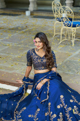 Royal Partywere Rangoli Silk Embroidery Sequence Work Lehenga Choli