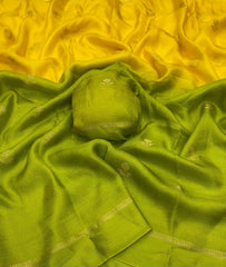 Beautiful Viscose Khadi Silk Jacquard Leaf Figure Designer Saree