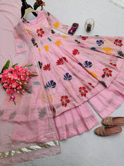 Beautiful Designer Georgette Embroidery & Sequence Work Gown