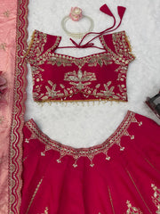 Festival Special Chanderi Silk Thread With Sequence & Cutwork Lehenga Choli