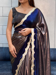 Beautiful Rich Soft Simmer Party-wear Shaded Saree