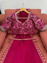 Beautiful Designer Georgette Thread With Sequence Work Saree