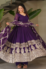 Beautiful Georgette Embroidery Sequence Work Gown