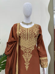 Party-wear Crepe Designer Sharara Suit