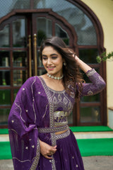 Beautiful Georgette Embroidery Work Lehenga Choli