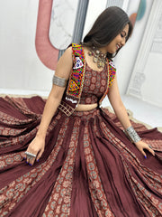 Navratri Special Cotton Ajarkh Printed Lehenga Choli