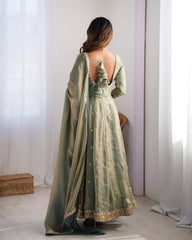 Beautiful Party-wear Fandy Silk Sequence Work Gown