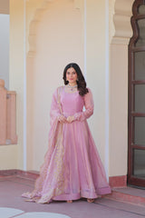 Beautiful Stunning Ensemble Fendy Chiffon Gown