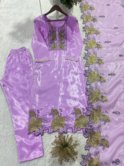 Beautiful Designer Jimmy Choo Embroidery With Cut Work Suit