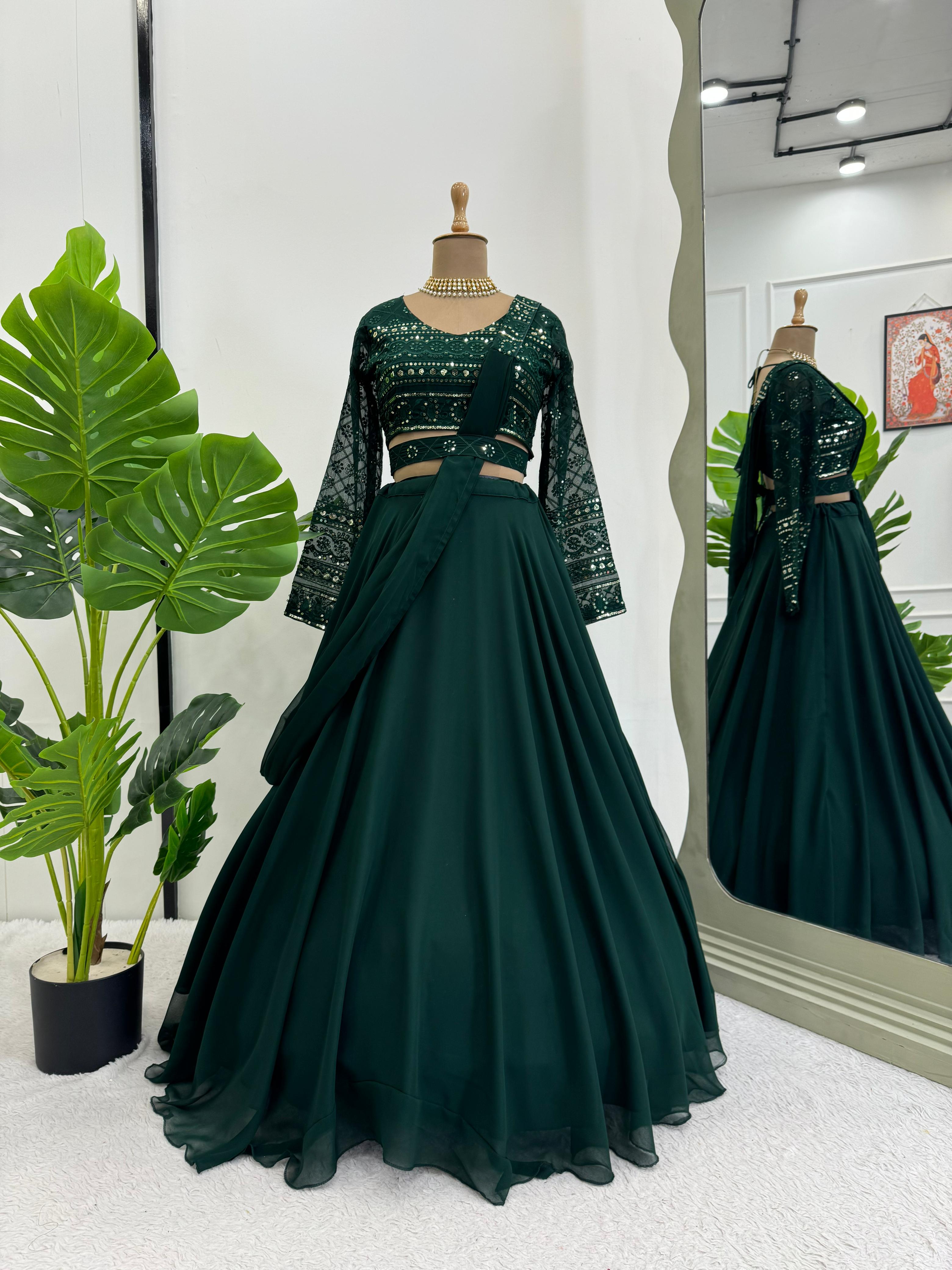 Indo Western Georgette Lehenga Choli