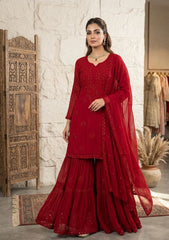 Wedding Special Georgette Embroidery Work Sarara Set