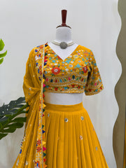 Beautiful Georgette Thread With Sequence Work Lehenga Choli