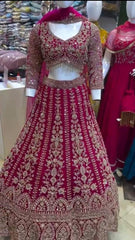Party-wear Designer Georgette Embroidery Coding Sequence Work Lehenga Choli