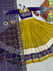 Navratri Special Pure Cotton Embroidery Thread & Sequence Work Lehenga Choli