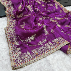 Jimmy Choo Heavy Embroidery Codding & Sequence Work Saree
