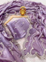 Party-wear Pure Soft Jimmy Choo Chiffon Silk Saree