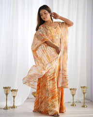 Festivities Special Indo Western Georgette Floral Printed 3 Piece Set