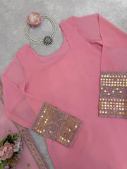 Party-wear Georgette Thread With Sequence Work Sharara