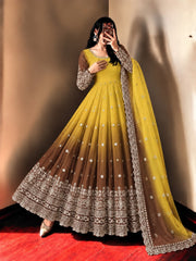 Festive Special Designer Sequence Embroidery Work Gown