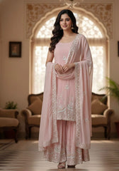 Party-wear Georgette Sequence Embroidery Work Suit