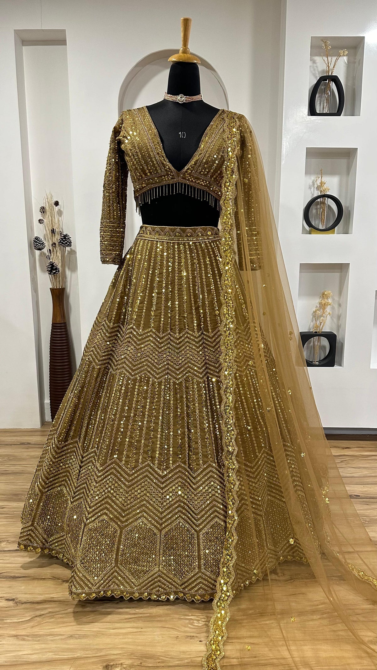 Reception Special Sparkling Dori Work Lehenga Choli