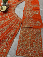 Party-wear Designer Georgette Embroidery Coding Sequence Work Lehenga Choli