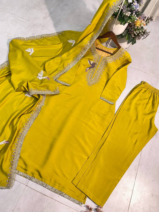 Trending Wedding Roman Silk Cording Sequence Embroidery Work Dress