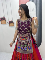Navratri Special Vichitra Silk Work Lehenga Choli