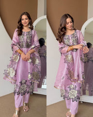 Beautiful Designer Jimmy Choo Embroidery With Cut Work Suit