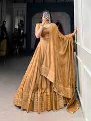 Beautiful Pure Chanderi Plan Lehenga Choli