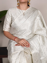 South Indian Special Kanjivaram Silk Zari Weaving Work Saree