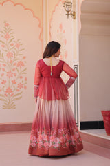 Beautiful Cosmos With Flower Printed Lehenga Choli