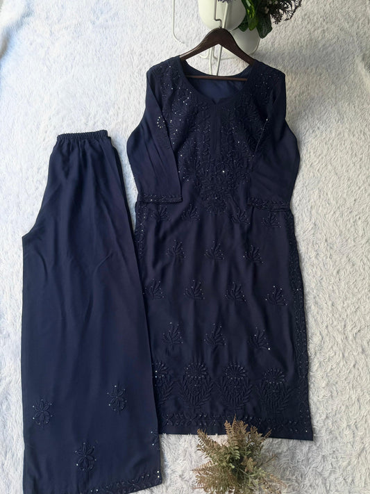 Beautiful Rayon Sequence Embroidery Work Dress