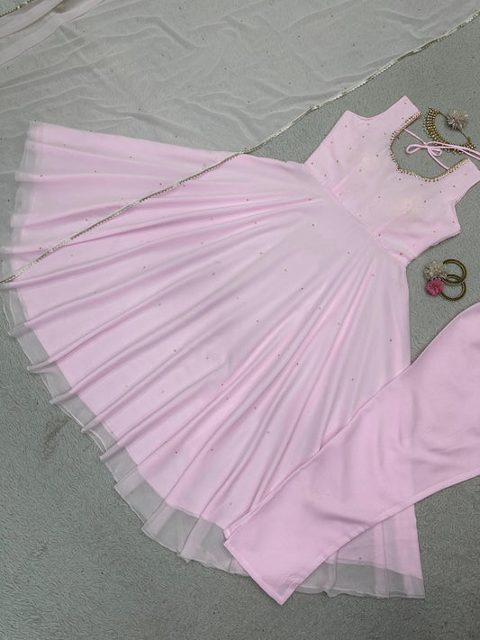 Beautiful Georgette Hand Work Gown