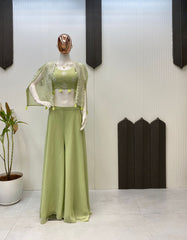Trending Party-wear Georgette Three Piece Set