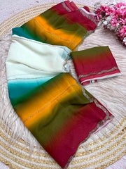 Bollywood Trending Star Georgette Digital Printed Saree