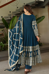 Beautiful Georgette Embroidery Sequence Work Gown
