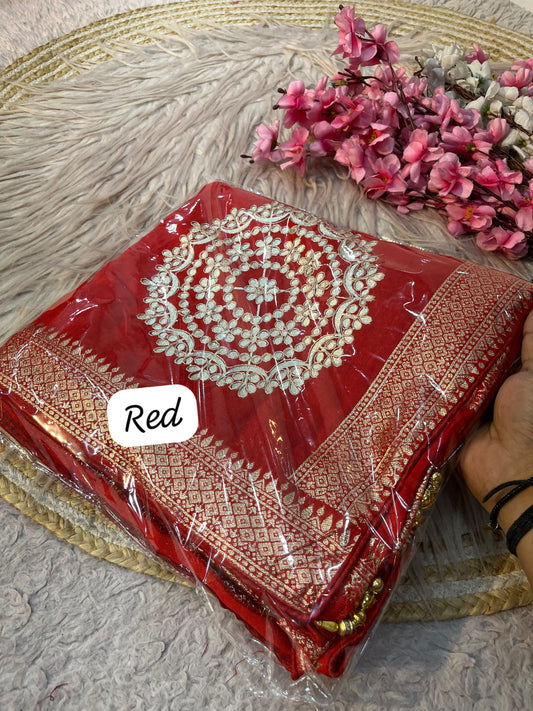 Beautiful Jaipuri Gota patti Work Saree