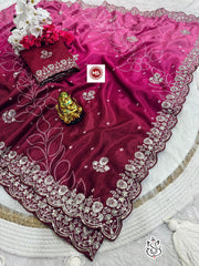 Beautiful Soft Chinon Silk Digital Printed Saree