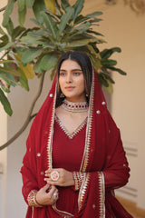 Beautiful Blooming With Sequence  & Embroidery Work Gown