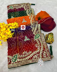 Beautiful Pachrangi Designer Saree