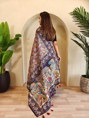 Beautiful Soft Cotton Chanderi With Kalamkari Digital Printed Saree