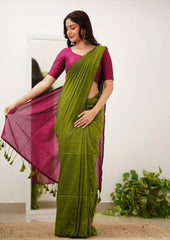 Beautiful Demanded Half Half Mal Cotton Saree