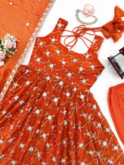 Perfect Festive Celebrations Fendy Silk Thread With Sequence Work Gown