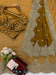 Wedding Special Elegance Redefined Fendy Chiffon Saree