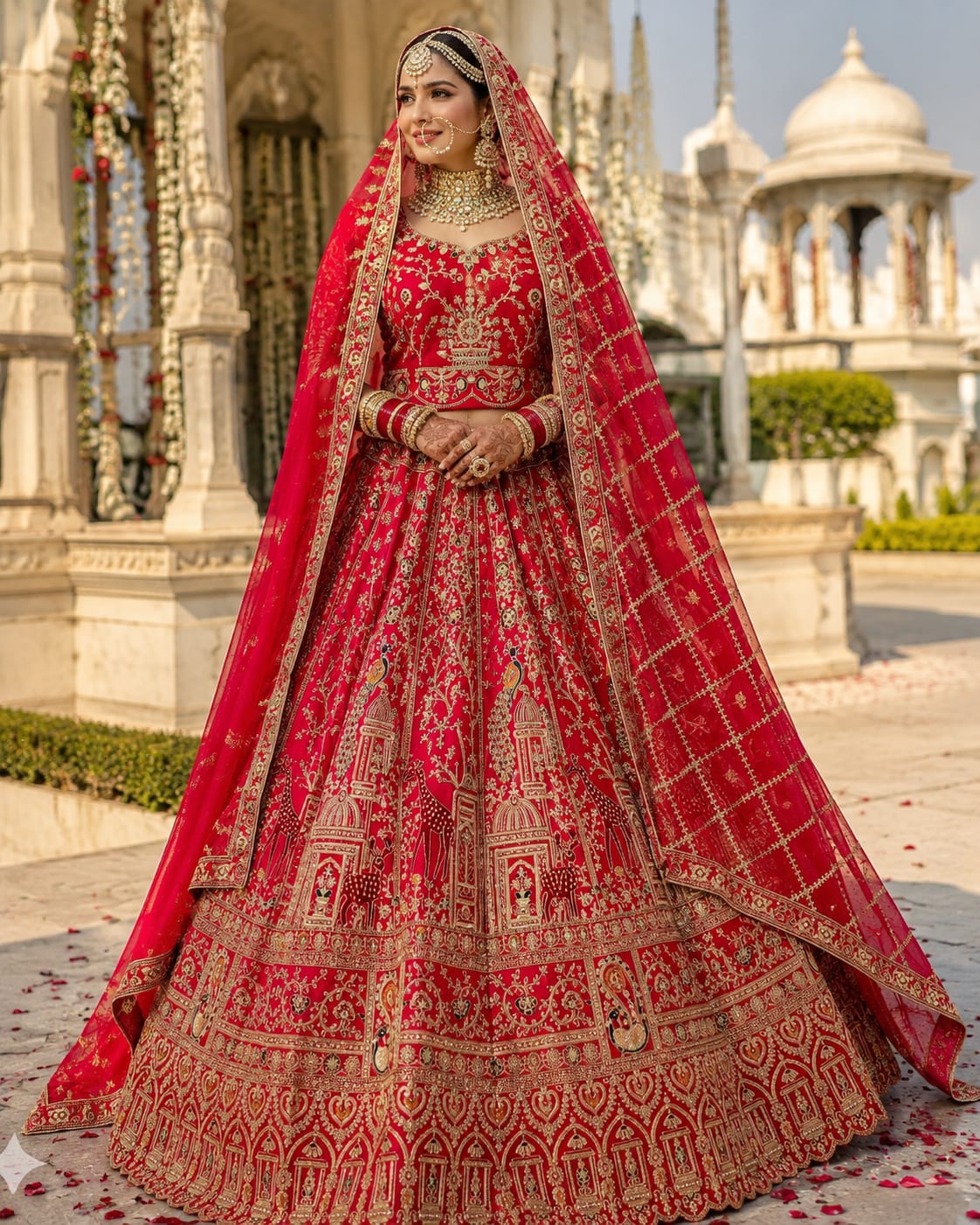 Royal Heritage With Intricate Zari Work Bridal Lehenga Choli
