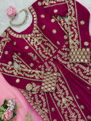 Beautiful Festive Wear Georgette Thread With Sequence Lehenga